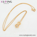 44933 xuping 18K gold plated crown shape fashion dancing stone necklace